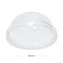 92mm Clear PET Plastic No Hole Dome Lid 1000/ctn