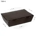 Black - 700ml A Kraft Paper Lunch Box 200/ctn