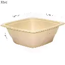 32oz Bagasse Sugarcane Square Food Bowl 300/ctn