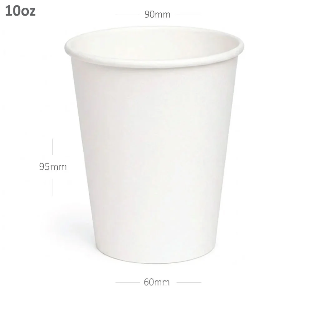 10oz Single Wall White Paper Cup 500/ctn