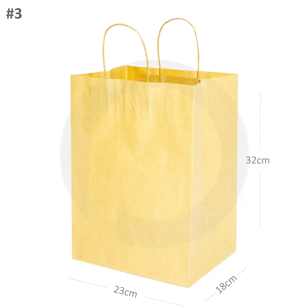 #3 Kraft Paper Twisted Handle Bag 200/ctn