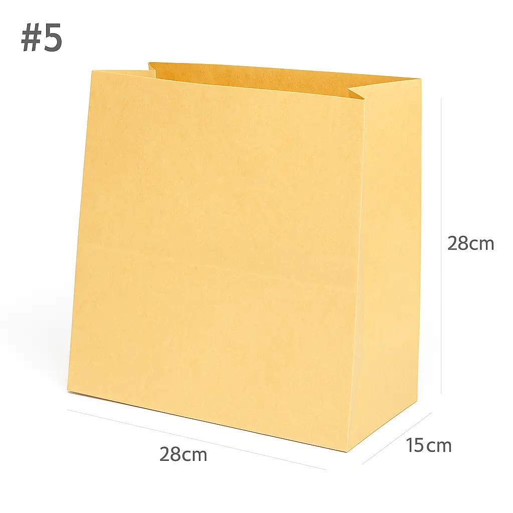#5 Kraft Paper No Handle Bag 200/ctn