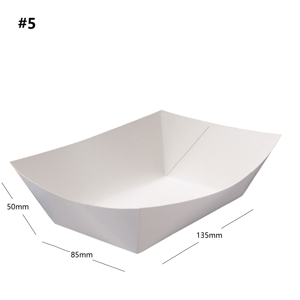 #5 White Paper Food Tray 500/ctn