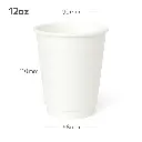 12oz Double Wall White Paper Cup 500/ctn