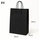 Black - #4 White Paper Twisted Handle Bag 200/ctn