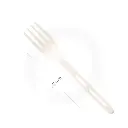 شوكة طعام بلاستيك حيوي ابيض 1000 حبة 