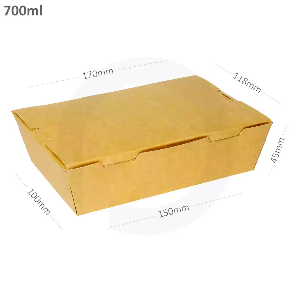 700ml A Kraft Paper Lunch Box 200/ctn
