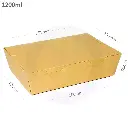 علبه طعام 1200 مل ورق كرافت 200 حبة