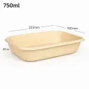 750ml Bagasse Sugarcane Food Bowl 300/ctn