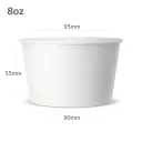 8oz White Paper Ice Cream Cup 1000/ctn