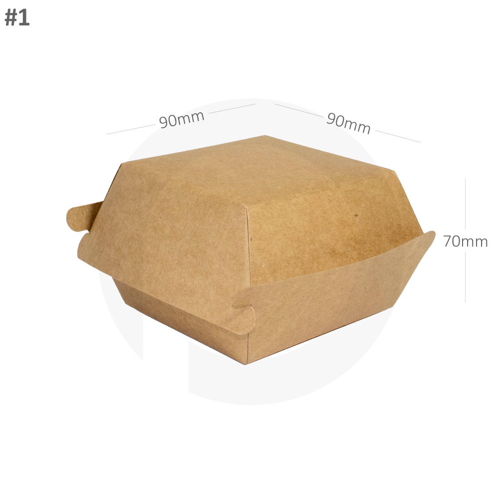 #1 Burger Kraft Paper Box 200/ctn