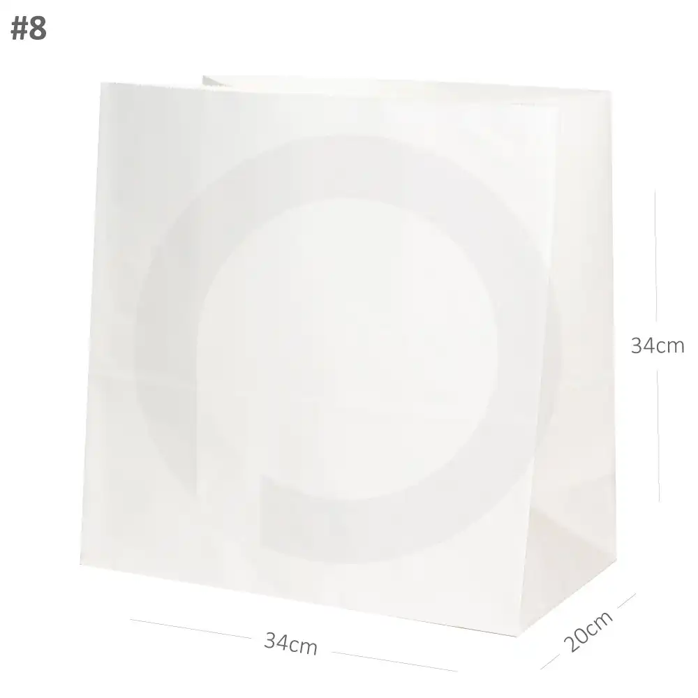 #8 White Paper No Handle Bag 200/ctn