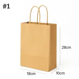 [new027] #1 Kraft Paper Twisted Handle Bag 200/ctn