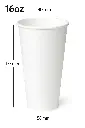 16oz Single Wall White Paper Cup 1000/ctn