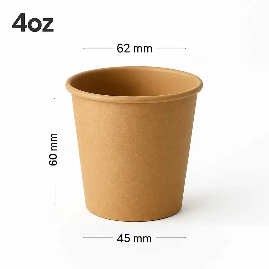 4oz Single Wall Kraft Paper Cup 1000/ctn