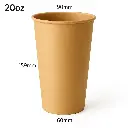 20oz Single Wall Kraft Paper Cup 1000/ctn