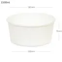 1500ml White Paper Salad Bowl 300/ctn