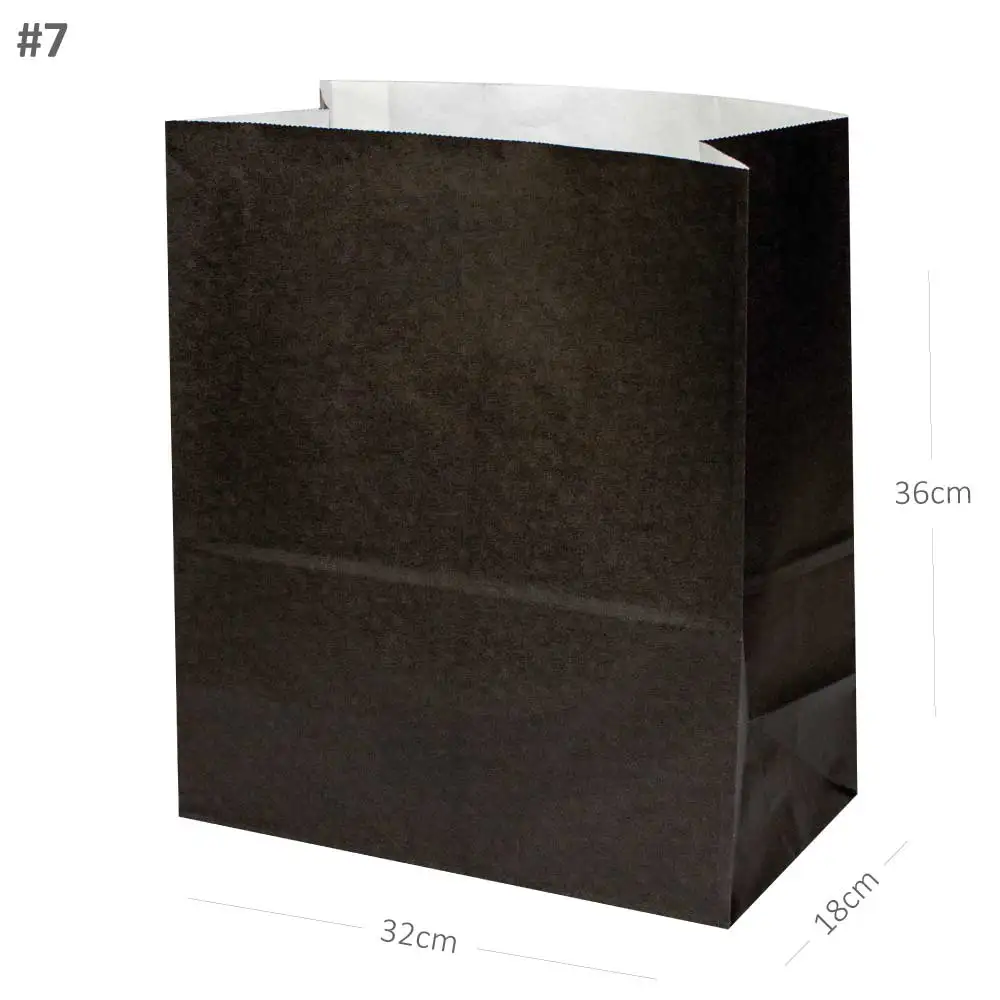 Black - #7 White Paper No Handle Bag 200/ctn