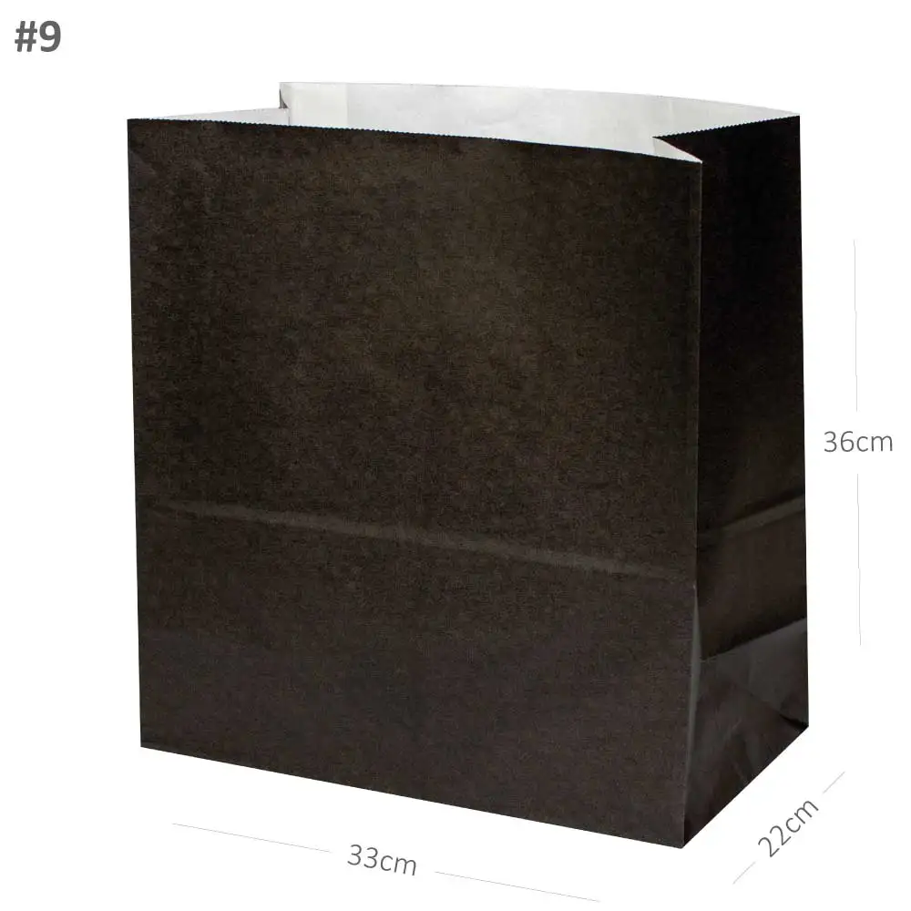 Black - #9 White Paper No Handle Bag 200/ctn