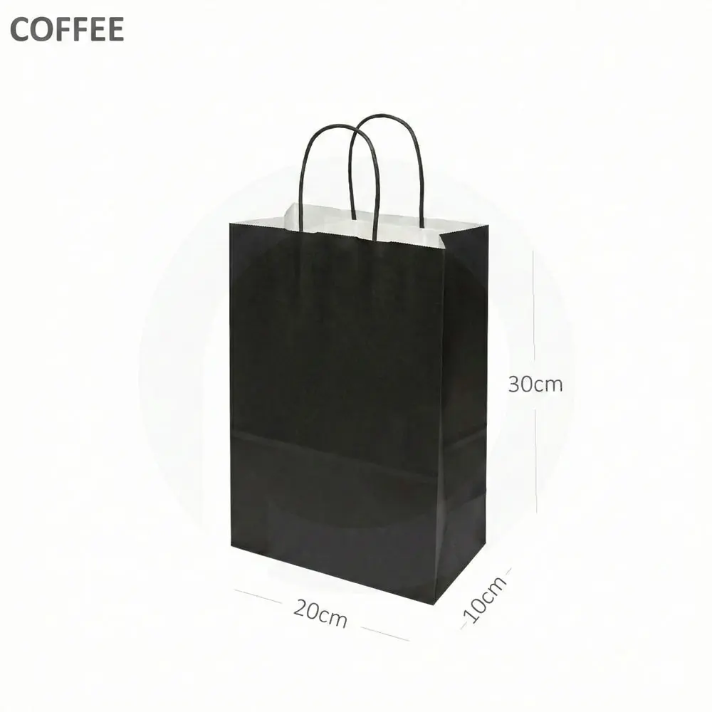 Black - #2010 White Paper Twisted Handle Bag 200/ctn
