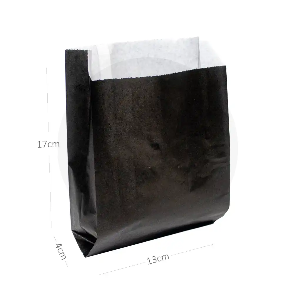 Black - #1317 White Paper Satchel Bag 1000/ctn