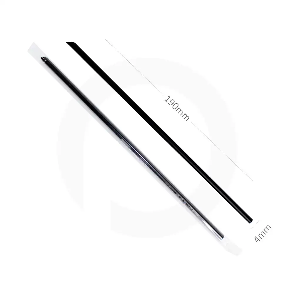 مزاز 4×190 مم بلاستيك اسود بغلاف بلاستيك شفاف 4000 حبة