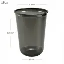 16oz Black PET Plastic U Shape Cup 1000/ctn 