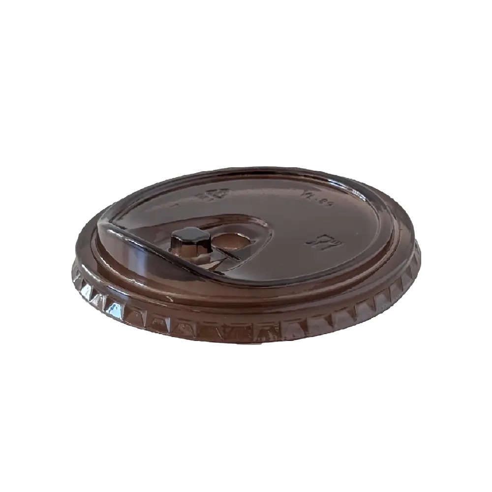 [076036] غطاء كوب اسود 90  مم بلاستيك شفاف بدون مزاز 1000  حبة