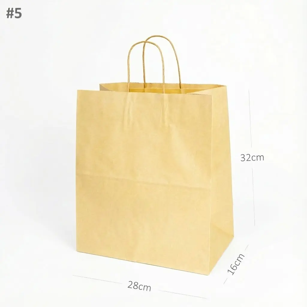 #5 Kraft Paper Twisted Handle Bag 200/ctn