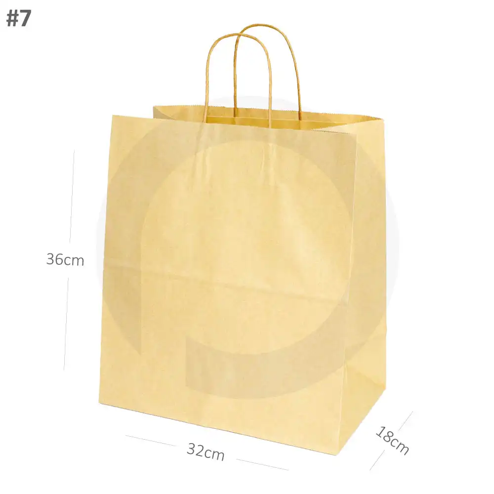 #7 Kraft Paper Twisted Handle Bag 200/ctn