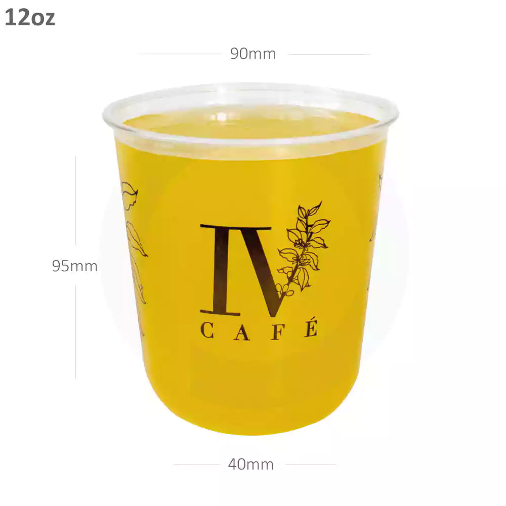 IV Cafe - 12oz/90 PET Plastic U Shape Cup 1000/ctn (copy)