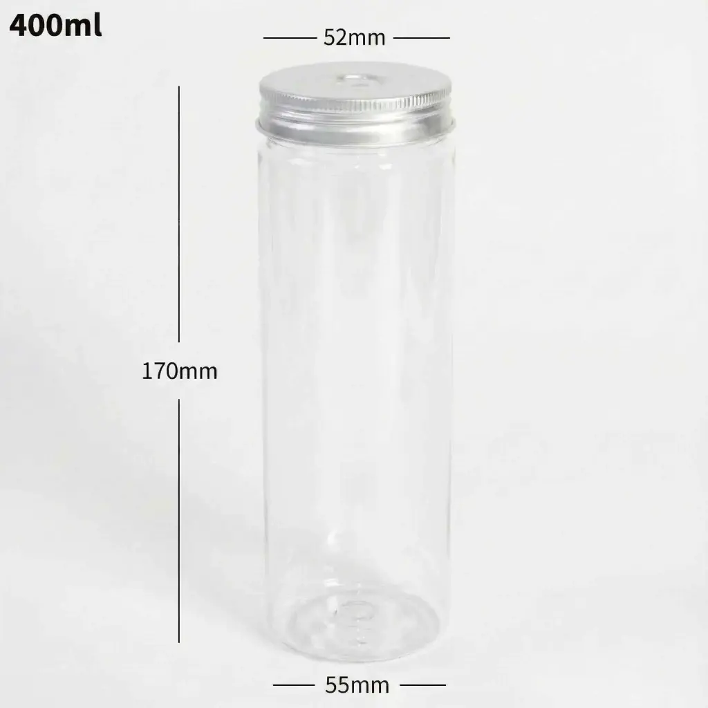 400ml PET Plastic Bottle O Hole Alu Cap 100/ctn