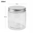 250ml/70mm PET Plastic Jar Alu Cap 100/ctn