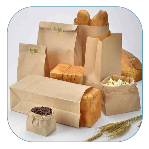 اكياس ورقية / اكياس بقاعدة بدون يد