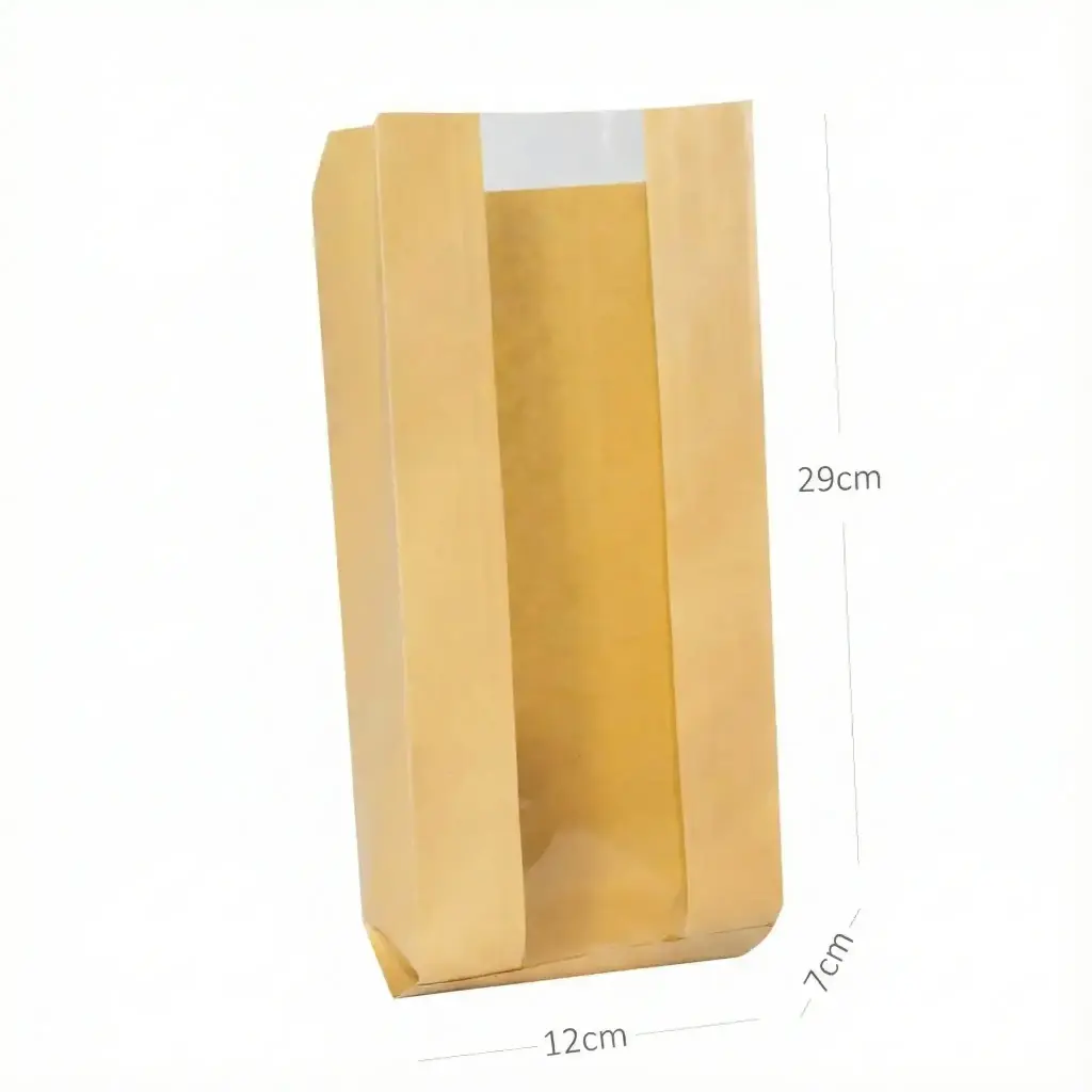 [101030] #1229 Kraft Paper Window Satchel Bag 1000/ctn