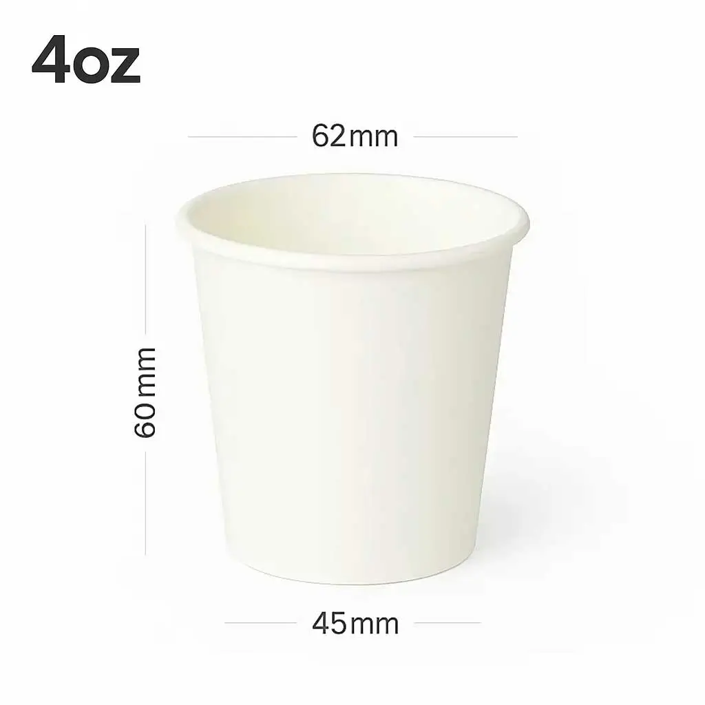 [015017] 4oz Single Wall White Paper Cup 1000/ctn