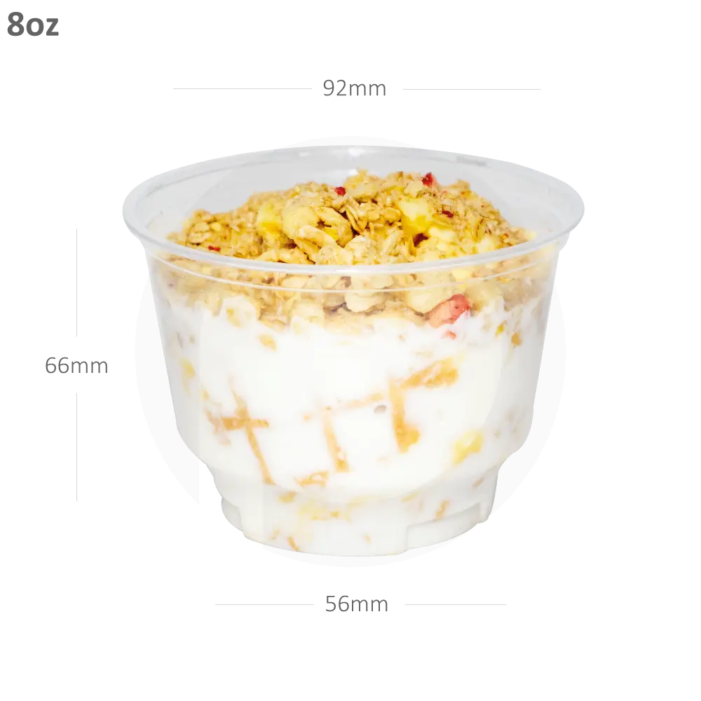 [012014] 8oz PET Plastic Ice Cream Cup 1000/ctn