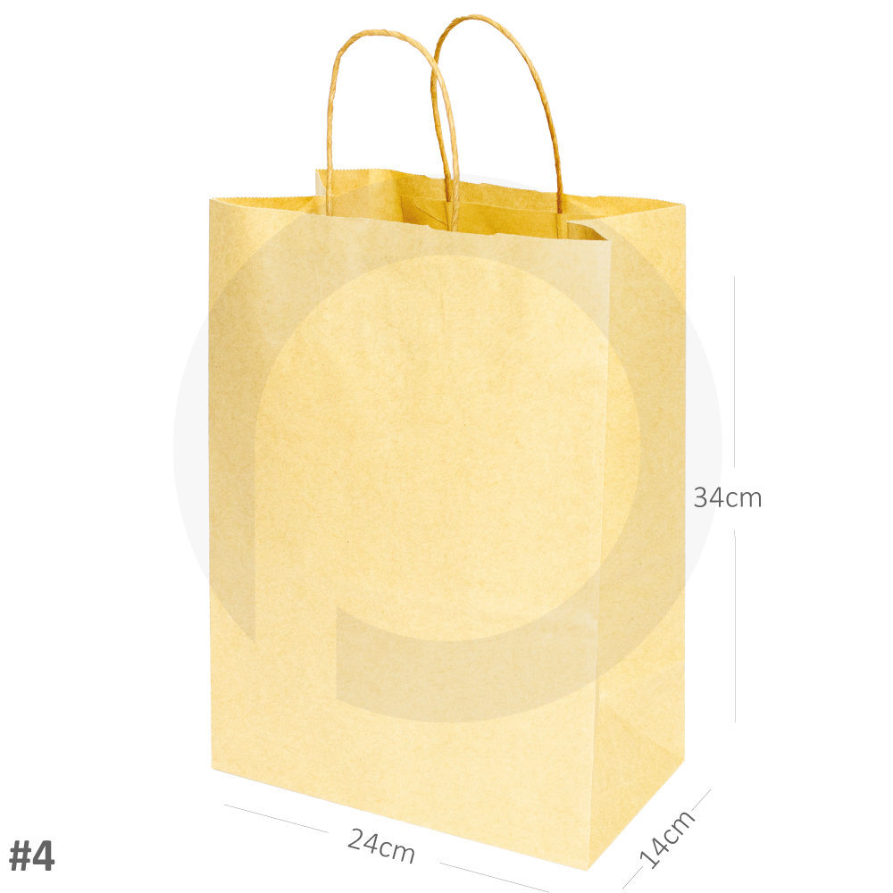 [031005] #2414 Kraft Paper Twisted Handle Bag 200/ctn