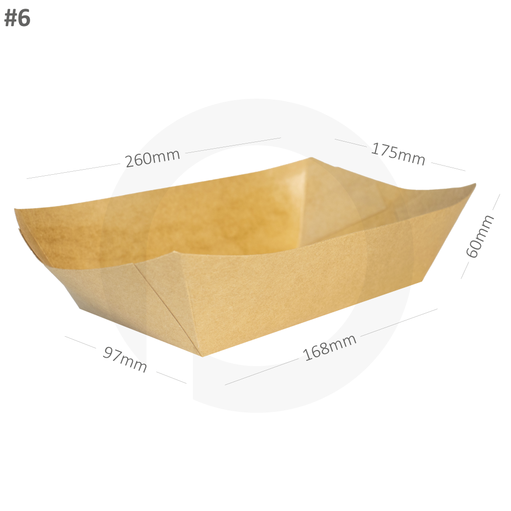 [331.023] #6 Kraft Paper Food Tray 500/ctn