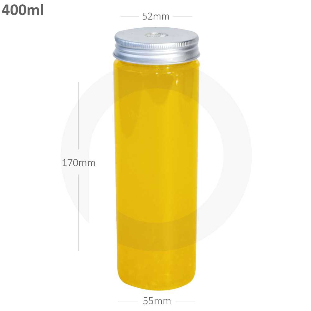 [392018] 400ml PET Plastic Bottle O Hole Alu Cap 200/ctn