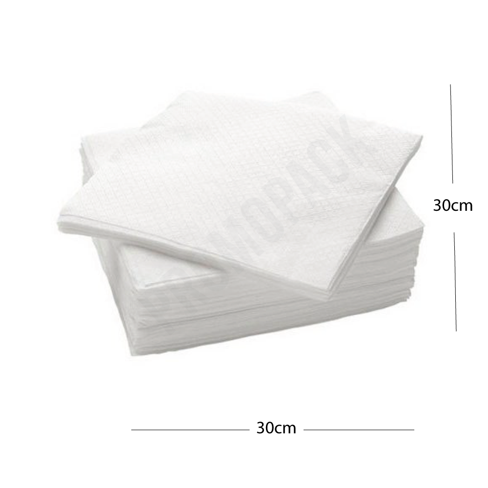 [444003] White Paper Napkin 30x30cm 1Ply 40/PKT