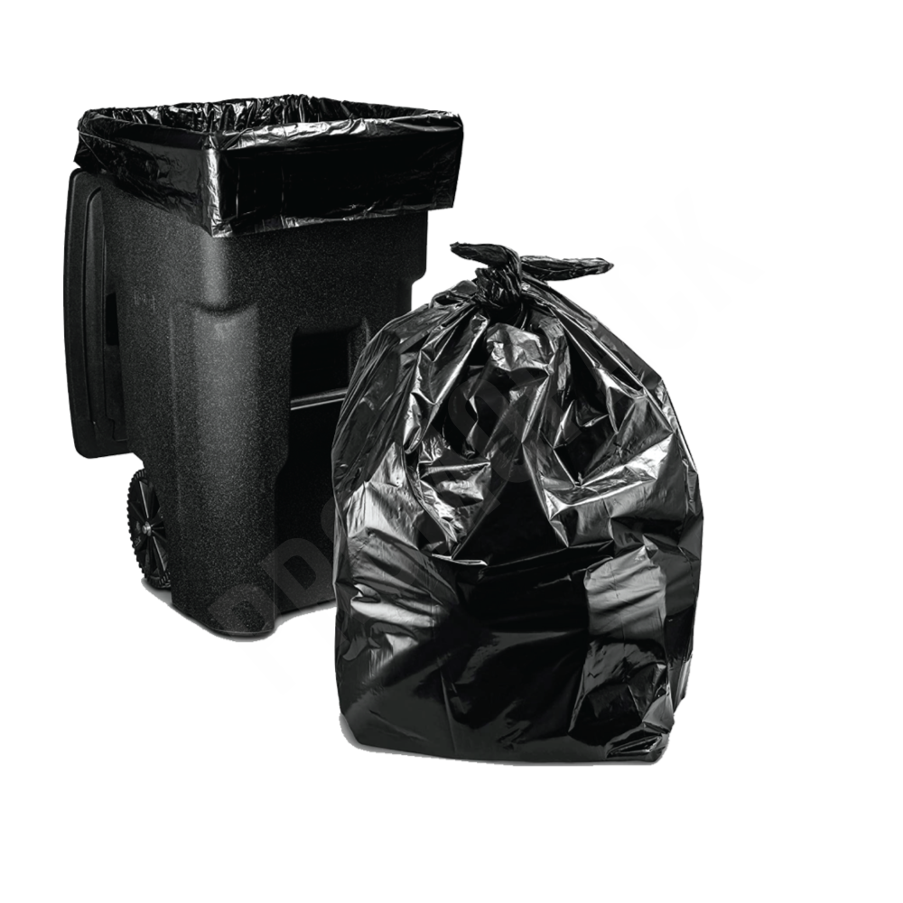[357002] 50Gallon Black Plastic Trash Bags 10kg