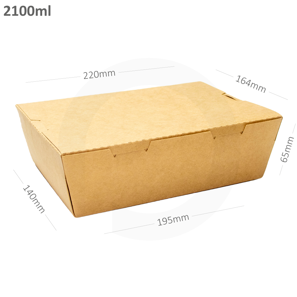 [005024] 2100ml Kraft Paper Lunch Box 200/ctn