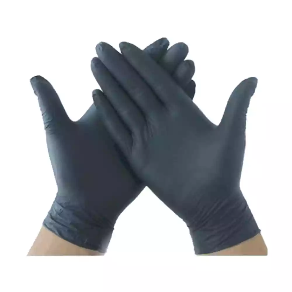 [043001] Medium Black Vinyl Gloves 800/ctn