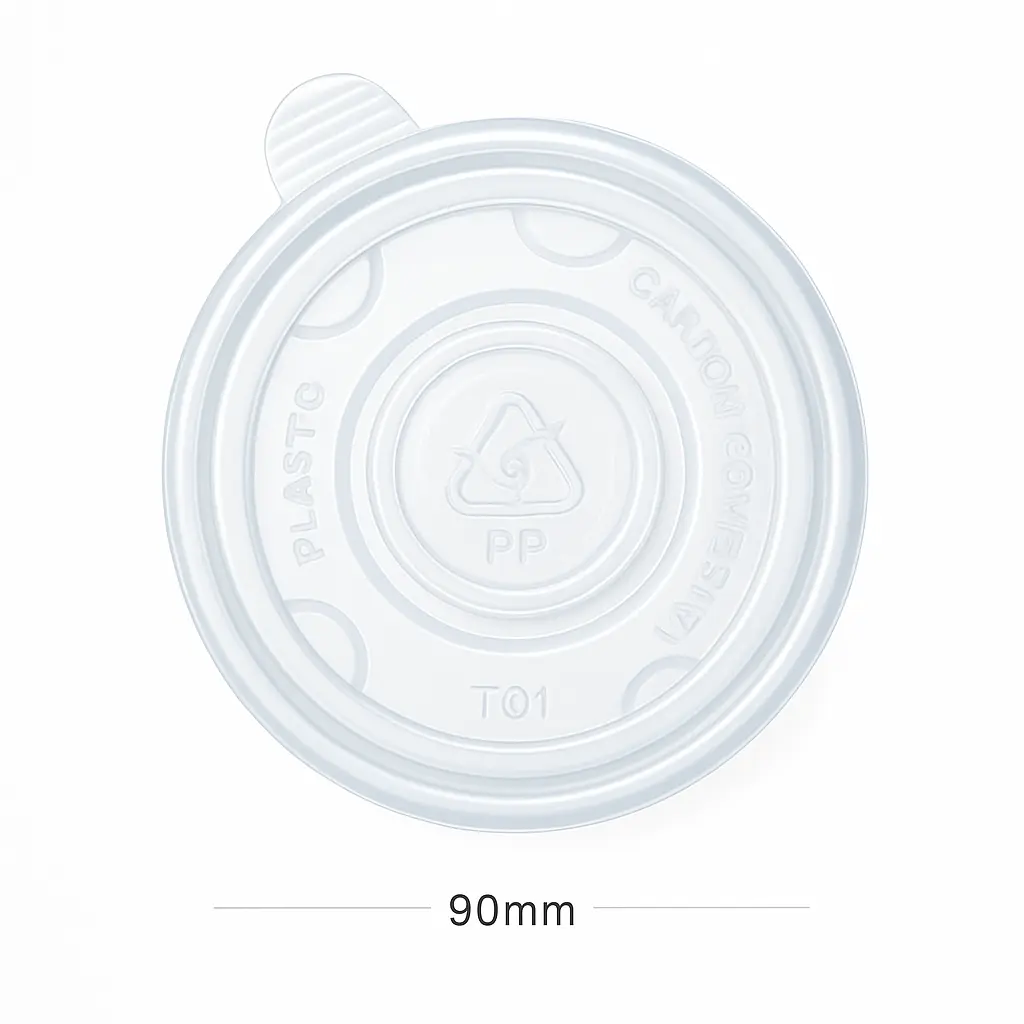 [015072] غطاء علبة شوربة 90 مم بلاستيك حراري 500 حبة