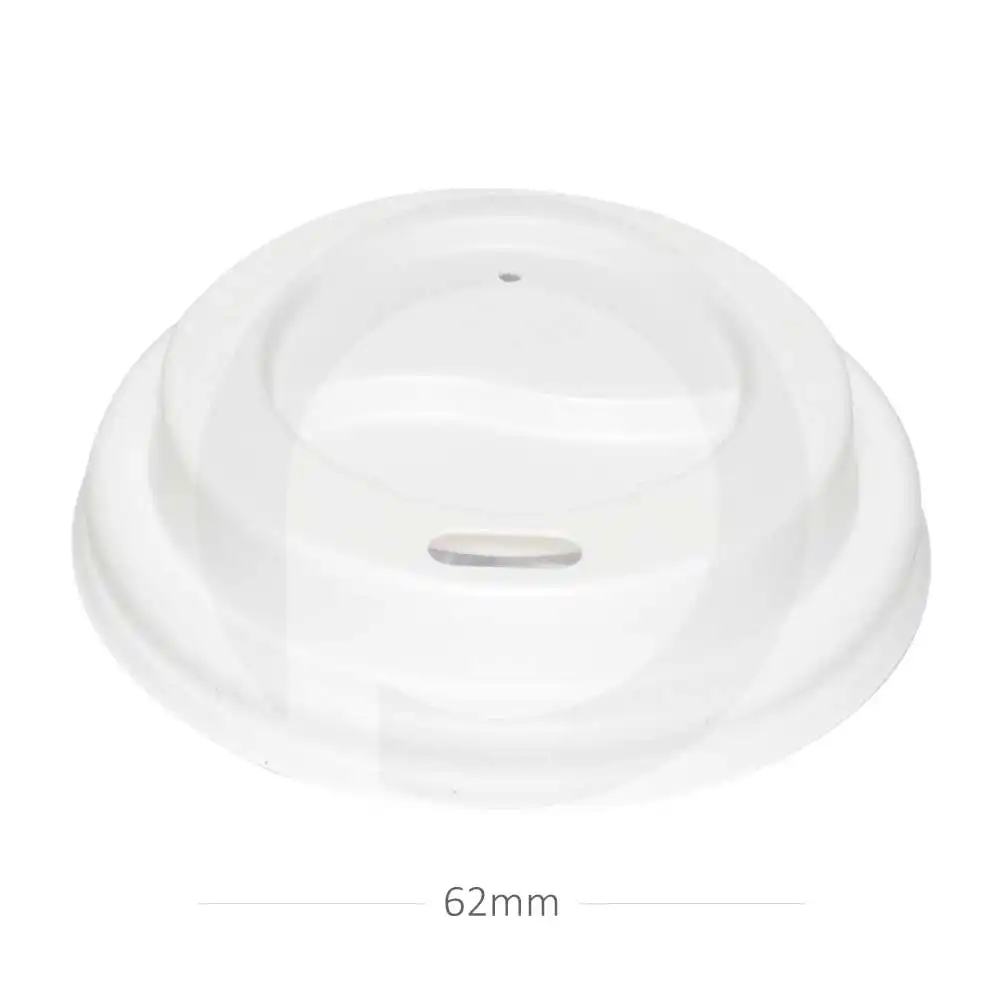 [015093] 62mm PS Plastic White No Cap Lid  500/ctn