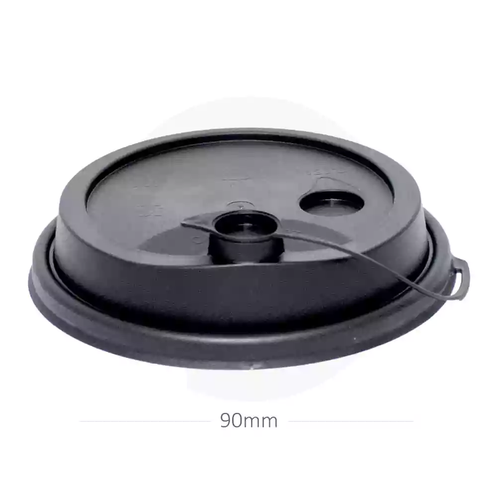 [012024] 90mm Black PP Plastic Connected Lid 1000/ctn