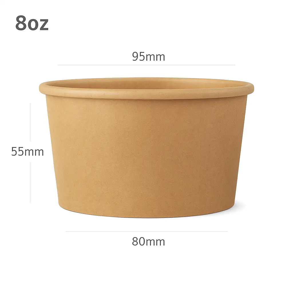 [051017] 8oz Kraft Paper Ice Cream Cup 1000/ctn