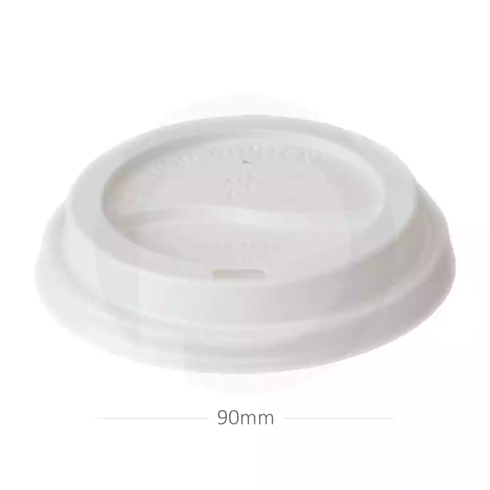 [015022] 90mm PS Plastic White No Cap Lid 1000/ctn