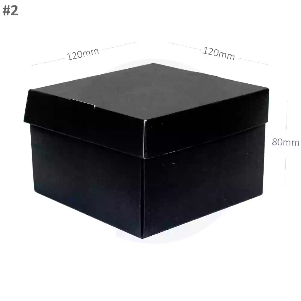 [102009] Black - #2 R Top & Bottom Connected White Paper Box 200/ctn